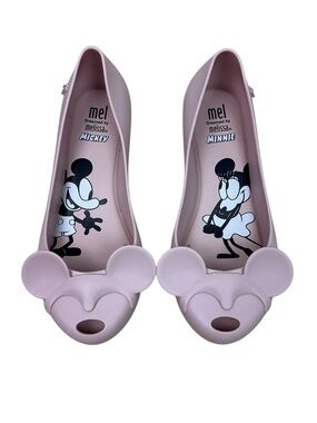 Mini Melissa Blush Pink Disney Minnie Mouse Kids Flats